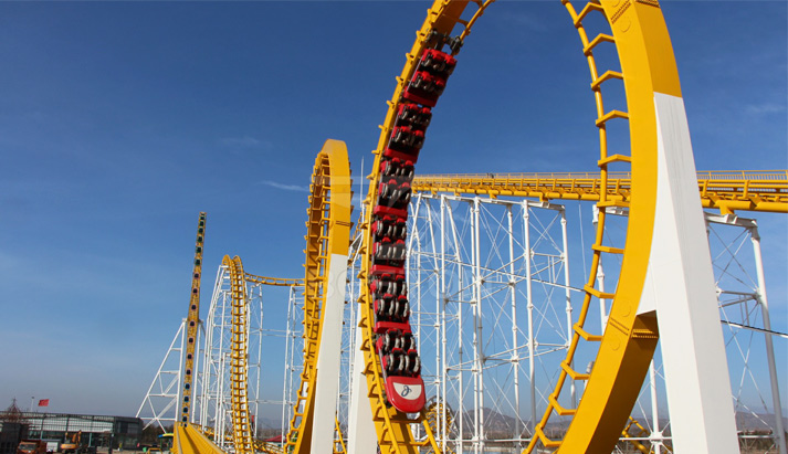 thrill roller coaster ride for theme parks